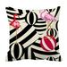 ABPHQTO Two Flamingos Red Pink Striped Balls Pillow Case Pillow Cover Pillow Protector Two Sides For Couch Bed 18x18 Inch