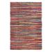 Lush Ambience ETA Indoor Rag Area Rug | Hand Woven Ecofriendly Recycled Polyester Rug for Indoor Outdoor Use | 3X5 Ft | Multi Color