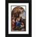 Pompeo Batoni 15x24 Black Ornate Framed Double Matted Museum Art Print Titled: Madonna and Child with Saints Joseph Zacharias and Elisabeth and the Infant Saint John (1738 - 1740)