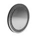 Theo 32 Inch Modern Vanity Wall Mirror Round Crystal Frame Glass Silver