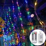 Gadvery LED Waterfall Vine String Lights Hanging Twinkle Fairy Lights with Battery Operated Remote Timer