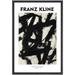 PixonSign Framed Canvas Print Wall Art Franz Kline Paint Stroke Landscape Abstract Shapes Illustrations Fine Art Decorative Minimalist Relax/Calm for Living Room Bedroom Office - 24 x36 Black