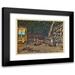 Onchi KÅ�shirÅ� 24x19 Black Modern Framed Museum Art Print Titled - Ueno Zoo from the Series â€˜Recollections of Tokyo- (1945)