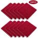 Gyuzh Red Plush Foam Mats Puzzle Floor Mat for Bedroom Living Room 11.8x11.8inch
