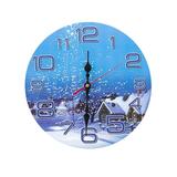 AnuirheiH 12Inch Retro Wall Clock Environmental Protection Frameless Christmas Day Special Wall Clock