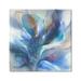 Stupell Industries Abstract Blue Petals Fluid Modern Botanical Design Graphic Art Gallery Wrapped Canvas Print Wall Art Design by K. Nari