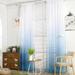 Ombre Sheer Curtains for Living Room Windows 39x79 Inch Drapes Rod Pocket Light Filtering Curtain Sheers for Bedroom 1 Panel