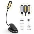 USB LED Clip On Reading Light 3 Color Mode 360Â°Flexible LED Clamp Bedside Table Lamp for Bed Kids Adjustable LED Clip Desk Lamp for Reading/Work/Tattoo (Black)