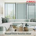 Keego Cloth Venetian Blinds Room Darkening Windows Blinds Semi Blackout Shades for Home Privacy Customizable Color and Size Powder Blue 41 w x 44 h