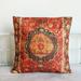 Happy Date Retro Floral Mandala Compass Medallion Bohemian Pillow Covers Double-Sides Boho Decor Hippie Throw Pillows Decorative for Sofa Couch Pillow Case 18 X 18 Inch