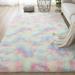 Soft Fluffy Bedroom Rugs Shaggy Geometric Design Area Rug For Girls Baby Room Kids Living Room Home Decor Floor Carpet