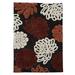 Linon Trio Collection Chocolate & Garnet 5 x 7 Rug