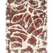 Ahgly Company Indoor Rectangle Abstract Brown Red Abstract Area Rugs 7 x 10