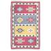 3 X 5 Rug Wool Pink Persian Dhurrie Southwestern Oriental Room Size Carpet