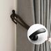 jiaroswwei 2Pcs Wall Mounted Curtain Tieback Hooks Stable Alloy Electroplating Paint Curtain Holdbacks for Home