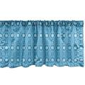 Ambesonne Norwegian Valance Pack of 2 Snowflake Diamond Shapes 54 X12 Sea Blue and White
