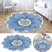 Carpet Heat Transfer 3D Shaped Flower Floor Mat Sofa Bedroom Living Room Carpet
