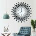 DONSU Luxury Feather Large Wall Clock 3D Mirror Unique Watch Living Room DIY Decor