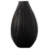 Urban Trends Collection 9 Ceramic Round Bellied Vase with Engraved Abstract Design Body