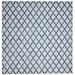 Leather / Cotton Charcoal Rug 6X6 Modern Hand Woven Moroccan Trellis Room Size