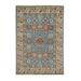 EORC Blue Hand Knotted Wool Traditional Modern Knotted Rug 8 x 10