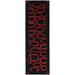 SAFAVIEH Soho Chason Geometric Wool Runner Rug Black/Red 2 6 x 8