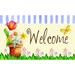 Toland Home Garden Potted Welcome Welcome Spring Door Mat 18x30 Inch Doormat