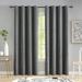 CUH Blackout Solid UV Protection Window Curtain Thick Room Panel Drapes Modern Thermal Insulated Living Curtains Dark Gray 52 x 102 inch