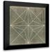 Vision Studio 20x20 Black Modern Framed Museum Art Print Titled - Geometric Blueprint I