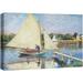 wall26 Canvas Print Wall Art Pastel Boaters at Argenteuil Claude Monet Nature Illustrations Fine Art Decorative Landscape Multicolor Wilderness Rustic for Living Room Bedroom Office - 24 x36&q