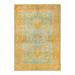 Hand-Knotted Wool Abstract Contemporary Green Area Rug 6 7 x 9 6