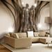 Tiptophomedecor Peel and Stick Glam Wallpaper Wall Mural - Marble Embrace - Removable Wall Decals