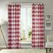 Window Panels Curtain in Check Cotton Fabric Buffalo Plaid Check Curtain Farmhouse Thermal Insulated Window Curtain Valance for Living Room/Bedroom/Kitchen