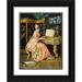 Luis Ã�lvarez CatalÃ 15x18 Black Ornate Wood Framed Double Matted Museum Art Print Titled - The Awaited Note (1882)