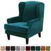 CJC Velvet Wingback Chair Sofa Slipcover 2 Pieces Plush Wing Chair Covers Arm Chair Cover Furniture Protector 10 Colors