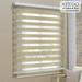 Keego Dual-Layer Roller Blinds Zebra Shades with Box 70% Light Blocking Privacy Color and Size Customizable Sand 48 w x 52 h