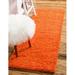 Rugs.com Solid Shag Collection Rug â€“ 20 Ft Runner Tiger Orange Shag Rug Perfect For Hallways Entryways