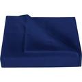 500 Thread Count 3 Piece Flat Sheet ( 1 Flat Sheet + 2- Pillow cover ) 100% Egyptian Cotton Color Navy Blue Solid Size Full