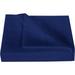 500 Thread Count 3 Piece Flat Sheet ( 1 Flat Sheet + 2- Pillow cover ) 100% Egyptian Cotton Color Navy Blue Solid Size Full