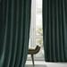 Signature Spirit Green Plush Velvet Hotel Blackout Curtain (1 Panel) Spirit Green 50W X 84L