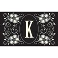 Toland Home Garden Classic Monogram- K Personalized Initial Door Mat 18x30 Inch Doormat