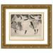 Lovis Corinth 24x20 Gold Ornate Framed and Double Matted Museum Art Print Titled - Dancers (Dancers) (1895)