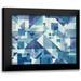 Nai Danhui 14x12 Black Modern Framed Museum Art Print Titled - Try Angles I Blue