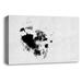 wall26 Canvas Print Wall Art Faded Black & White Ink Blot Abstract Shapes Illustrations Modern Art Decorative Elements Colorful Multicolor for Living Room Bedroom Office - 32 x48