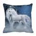 ECZJNT Fantasy scene white unicorn in the evening forest Pillow Case Pillow Cover Cushion Cover 20x20 Inch