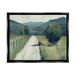 Stupell Industries Farmland Fields Green Blue Landscape Painting Jet Black Framed Floating Canvas Wall Art 24x30 by Ziwei Li