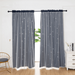 Stars Blackout Curtains Kids Bedroom Double Layer Star Cut Out Solid Window Curtains Rod Pocket Color: Navy