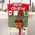 Christmas Back Chair Cover Dining Room Chair Covers for Christmas Linen Dining Chair Back Covers Dinner Chair Covers for Xmas Banquet Kitchen Dining Room Decor