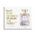 Stupell Industries Beauty Begins Designer Quote Purple Glam Perfume Bottle Canvas Wall Art 30 x 24 Design by Amanda Greenwood