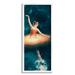 Stupell Industries Dancing Ballerina Red Nebula Dress Moon Outer Space Framed Wall Art 13 x 30 Design by Paula Belle Flores